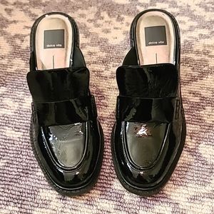 NWOB DolceVita Black patent leather mules size 8.5